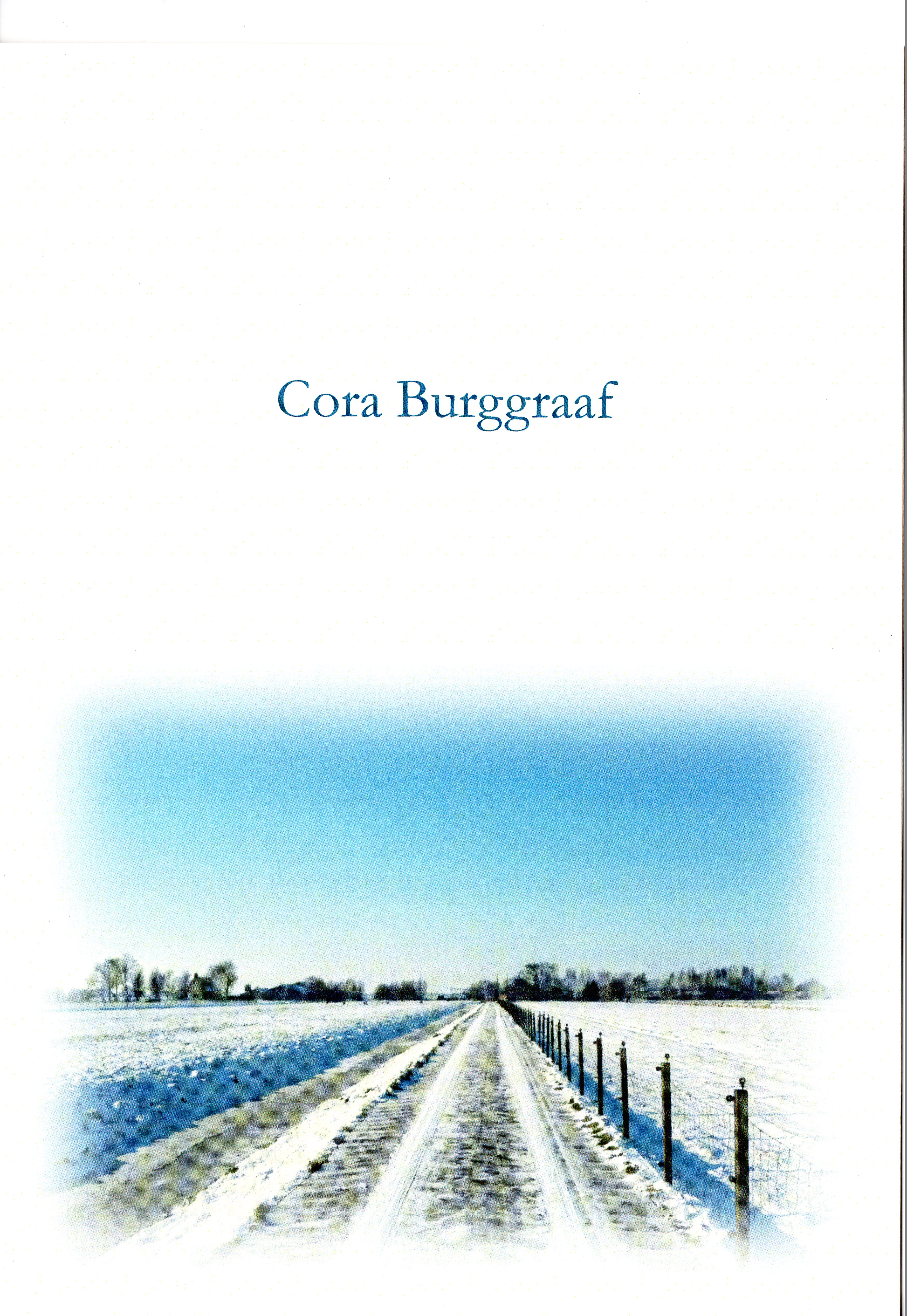 rouwkaart Cora Burggraaf voor